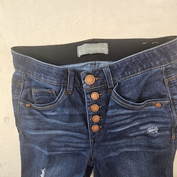 Wit & Wisdom Jeans Straight Leg Denim Women's 0 Button Fly Ab comfort stretch - Picture 7 of 11